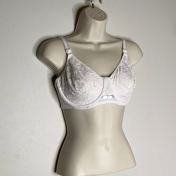 4/$35 Vogue Nursing Bra 34C 6107 White Floral - Picture 1 of 7